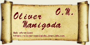 Oliver Manigoda vizit kartica